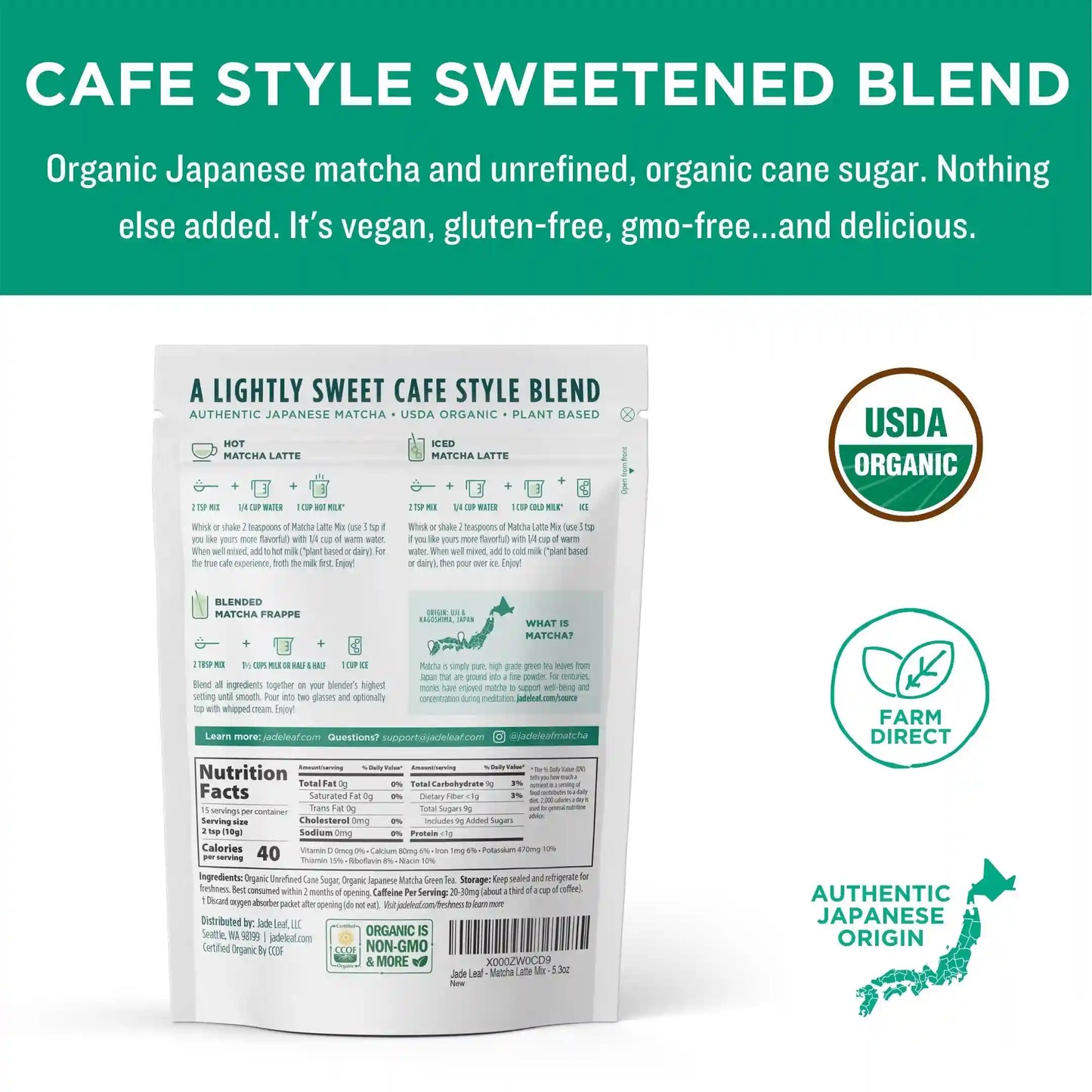 Cafe Style Matcha Latte Mix Starter Bundle