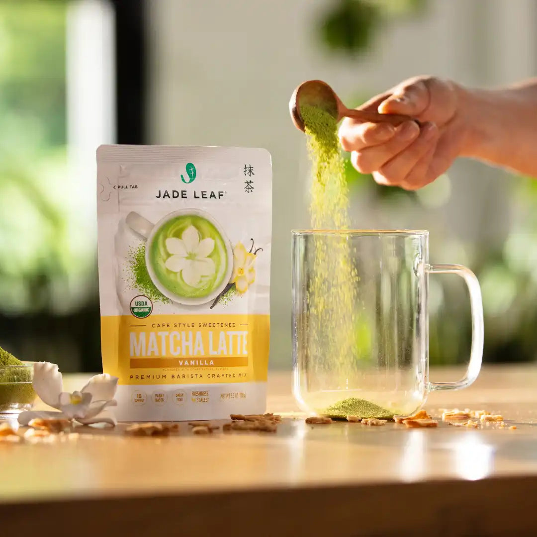 Organic Cafe Style Sweetened Matcha Latte Mix - Vanilla
