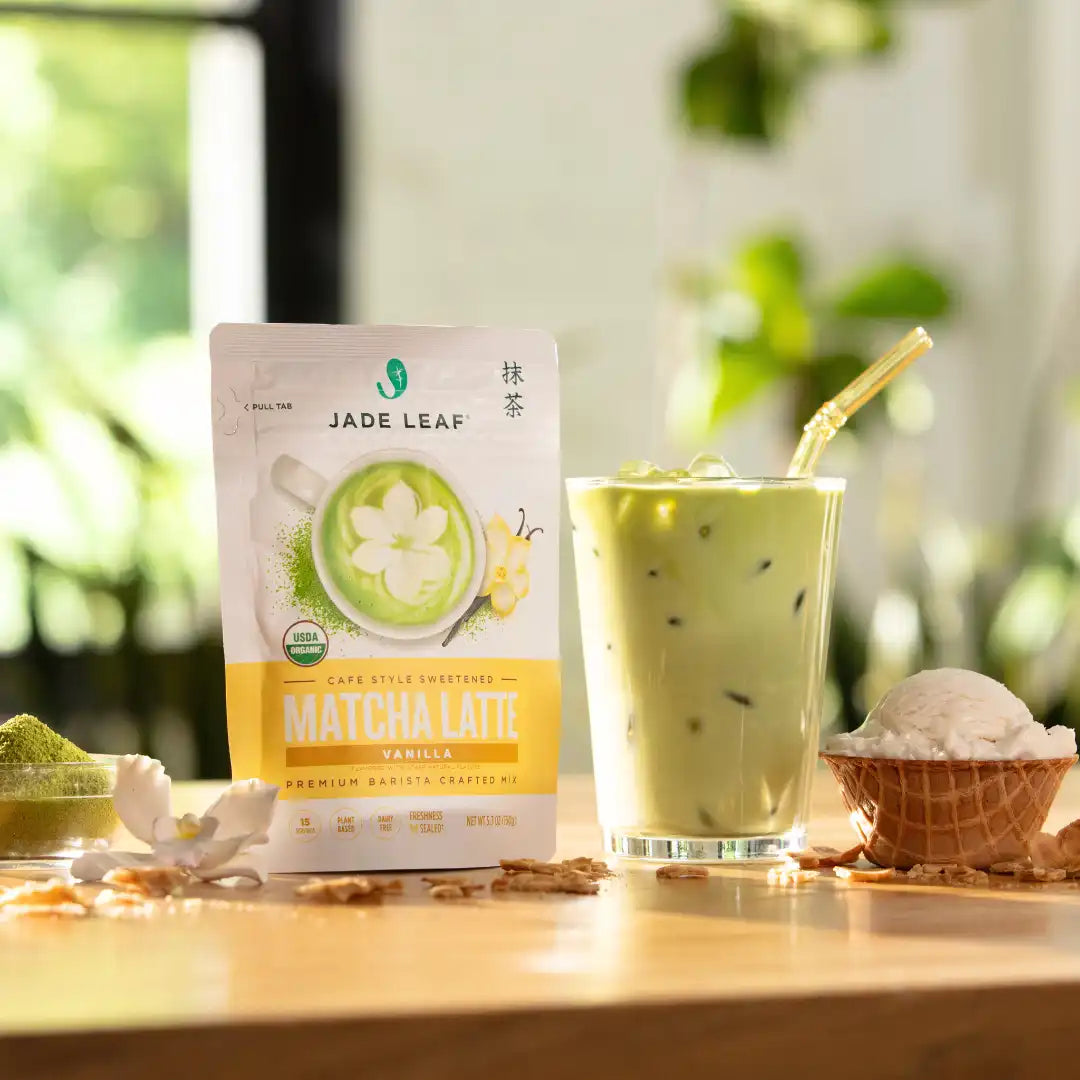 Organic Cafe Style Sweetened Matcha Latte Mix - Vanilla