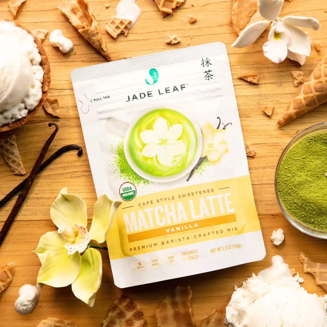 Organic Cafe Style Sweetened Matcha Latte Mix - Vanilla