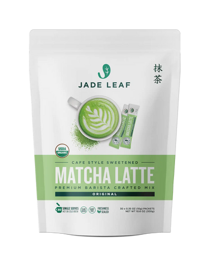 Organic Cafe Style Sweetened Matcha Latte Mix - Original - Stick Packs