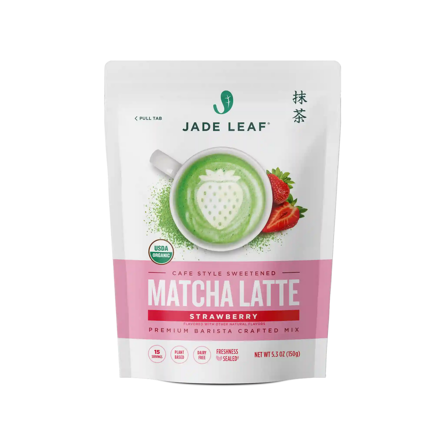 Organic Cafe Style Sweetened Matcha Latte Mix - Strawberry