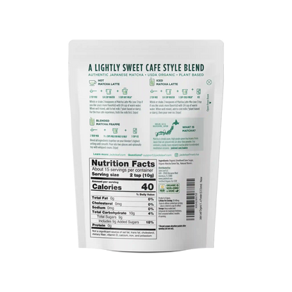 Organic Cafe Style Sweetened Matcha Latte Mix - Vanilla