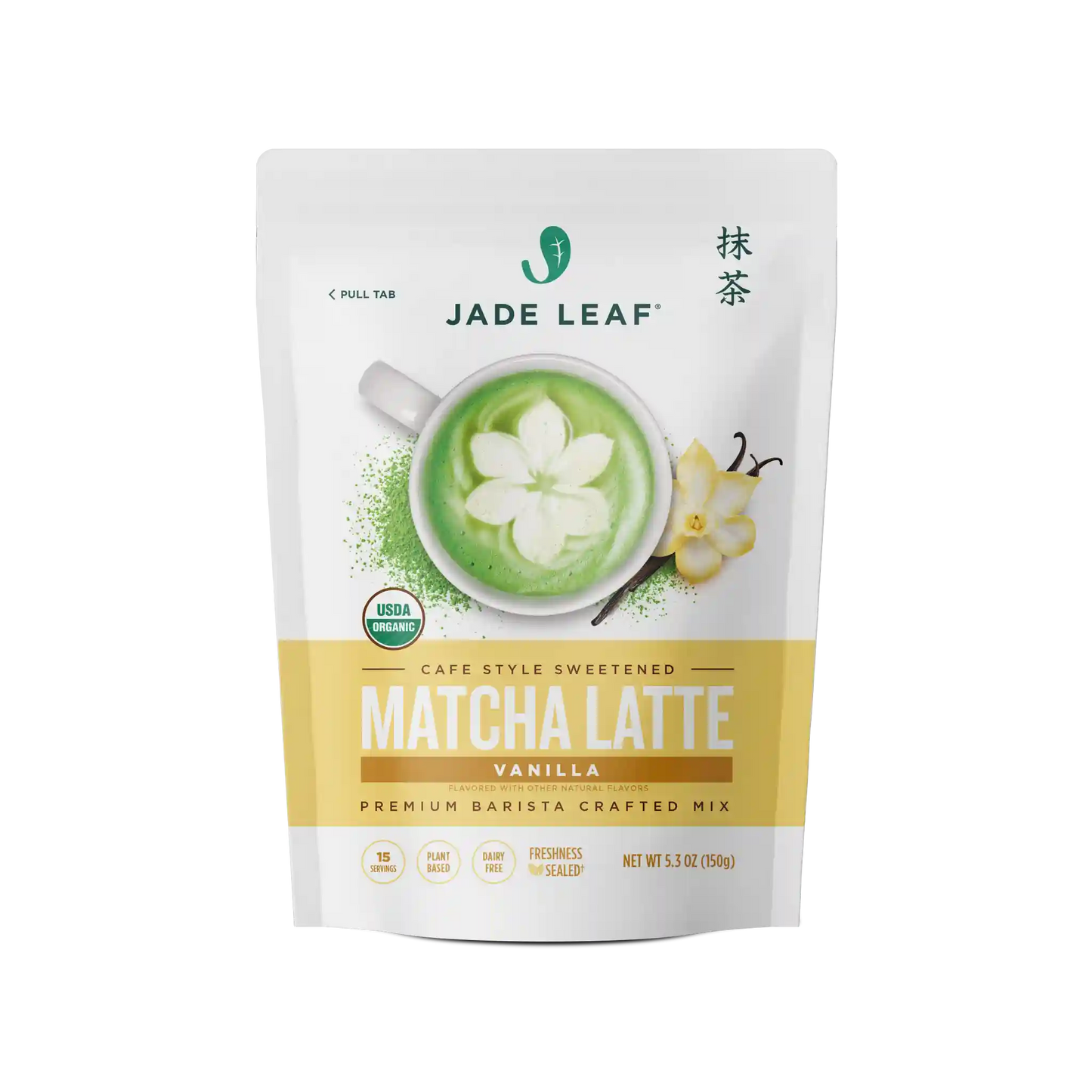 Organic Cafe Style Sweetened Matcha Latte Mix - Vanilla