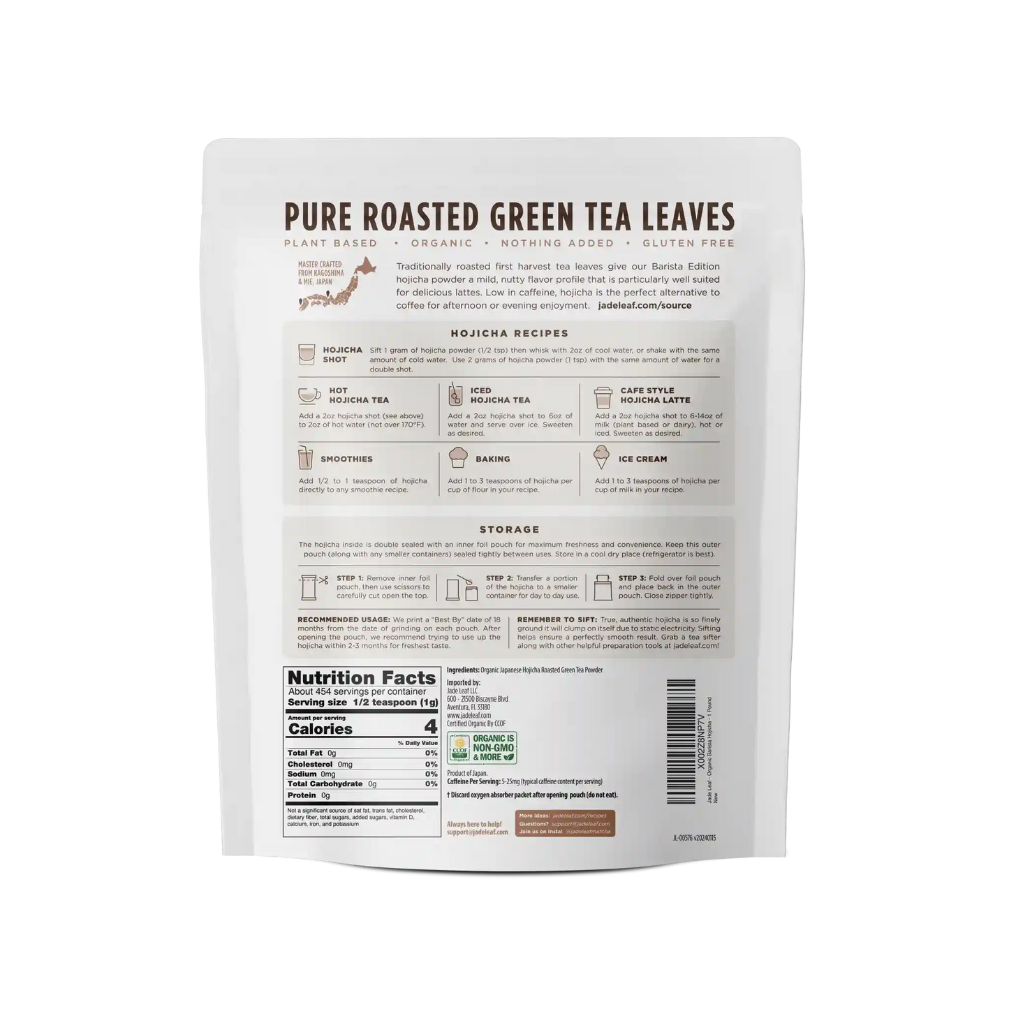 Organic Hojicha Powder - Barista Edition