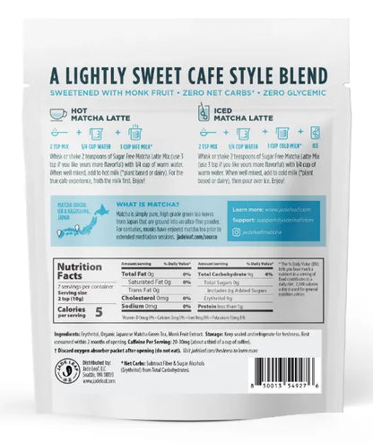 Cafe Style Sweetened Matcha Latte Mix - Sugar Free